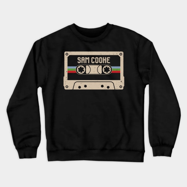 Sam Cooke Vintage Cassette Tape Crewneck Sweatshirt by Horton Cyborgrobot